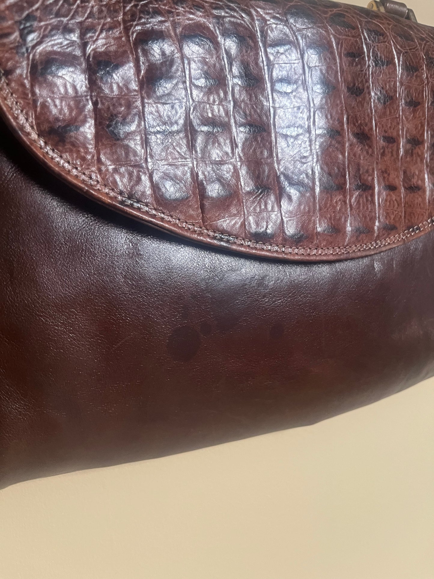 Vintage handväska läder