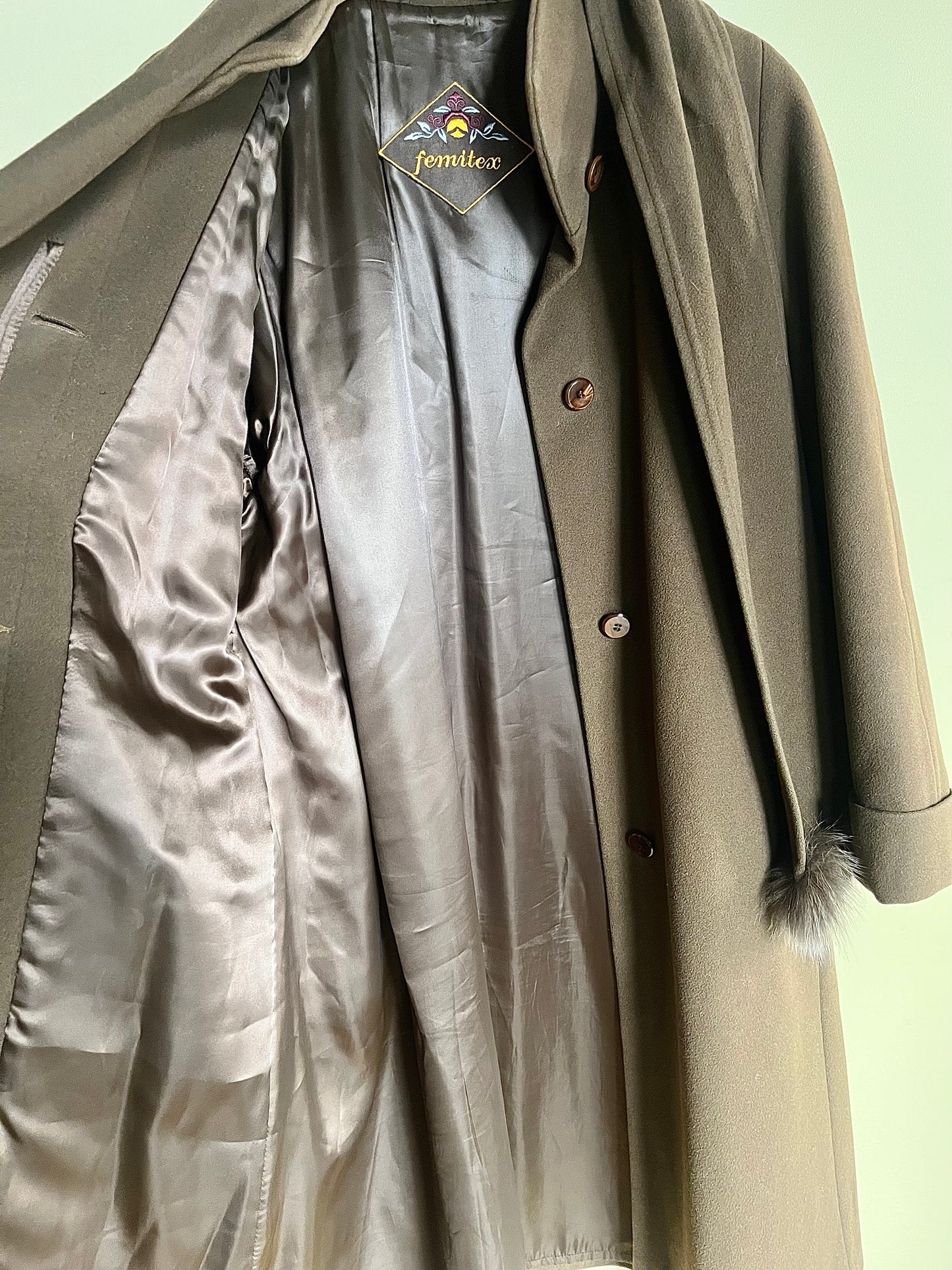 Vintage kappa i ull/cashmere