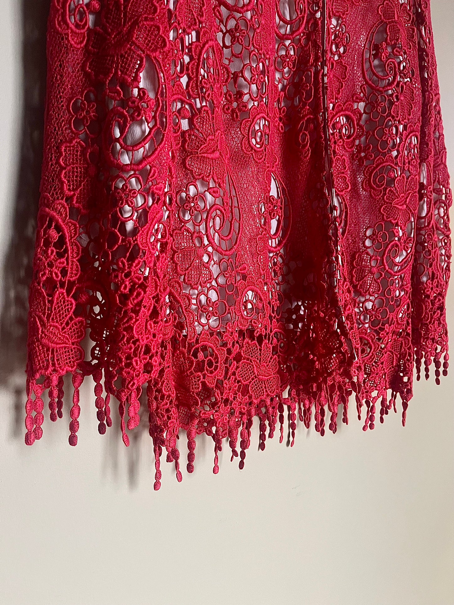 MSGM röd spetscardigan/kavaj