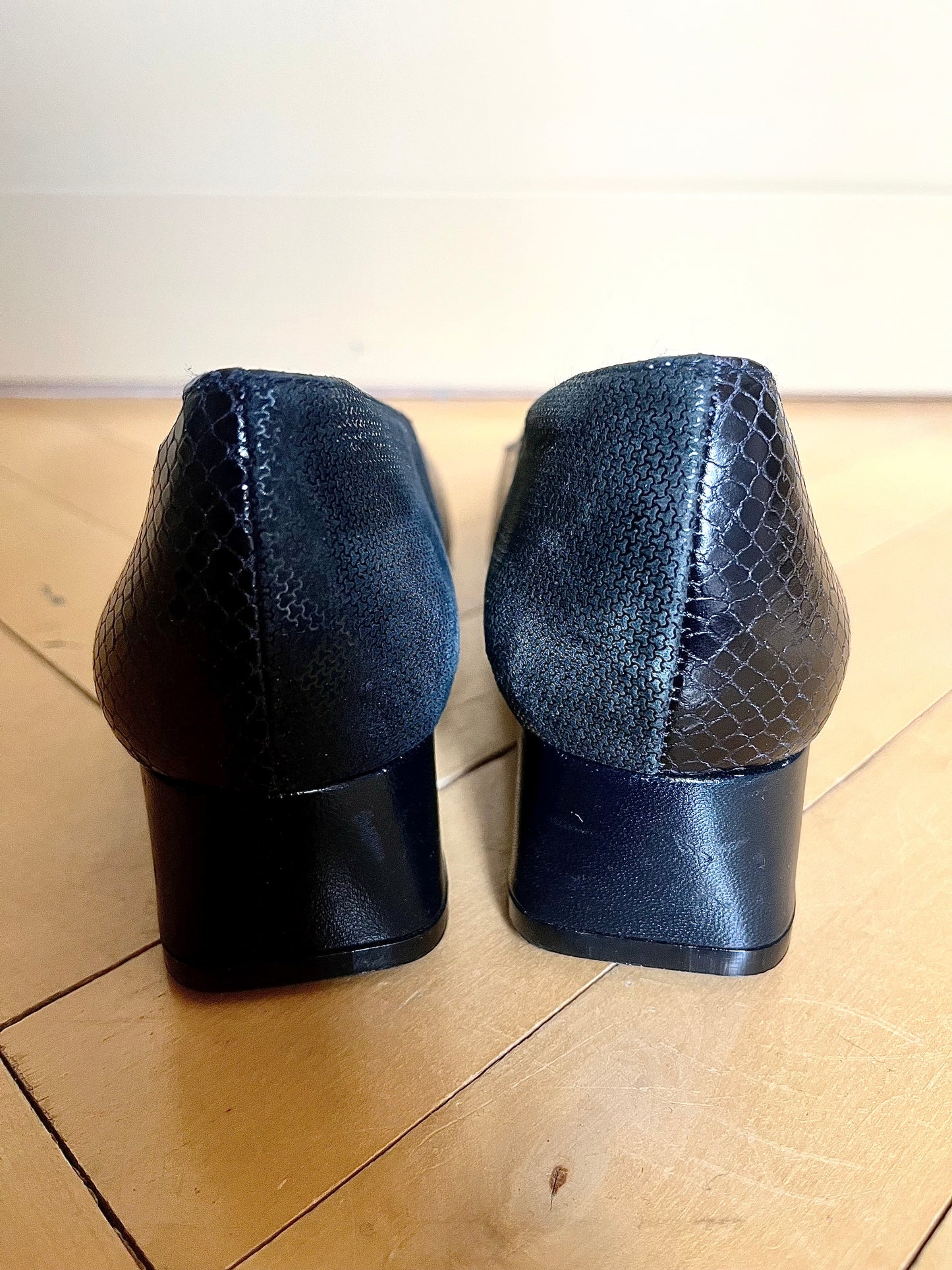 Vintage ballerinaskor med klack
