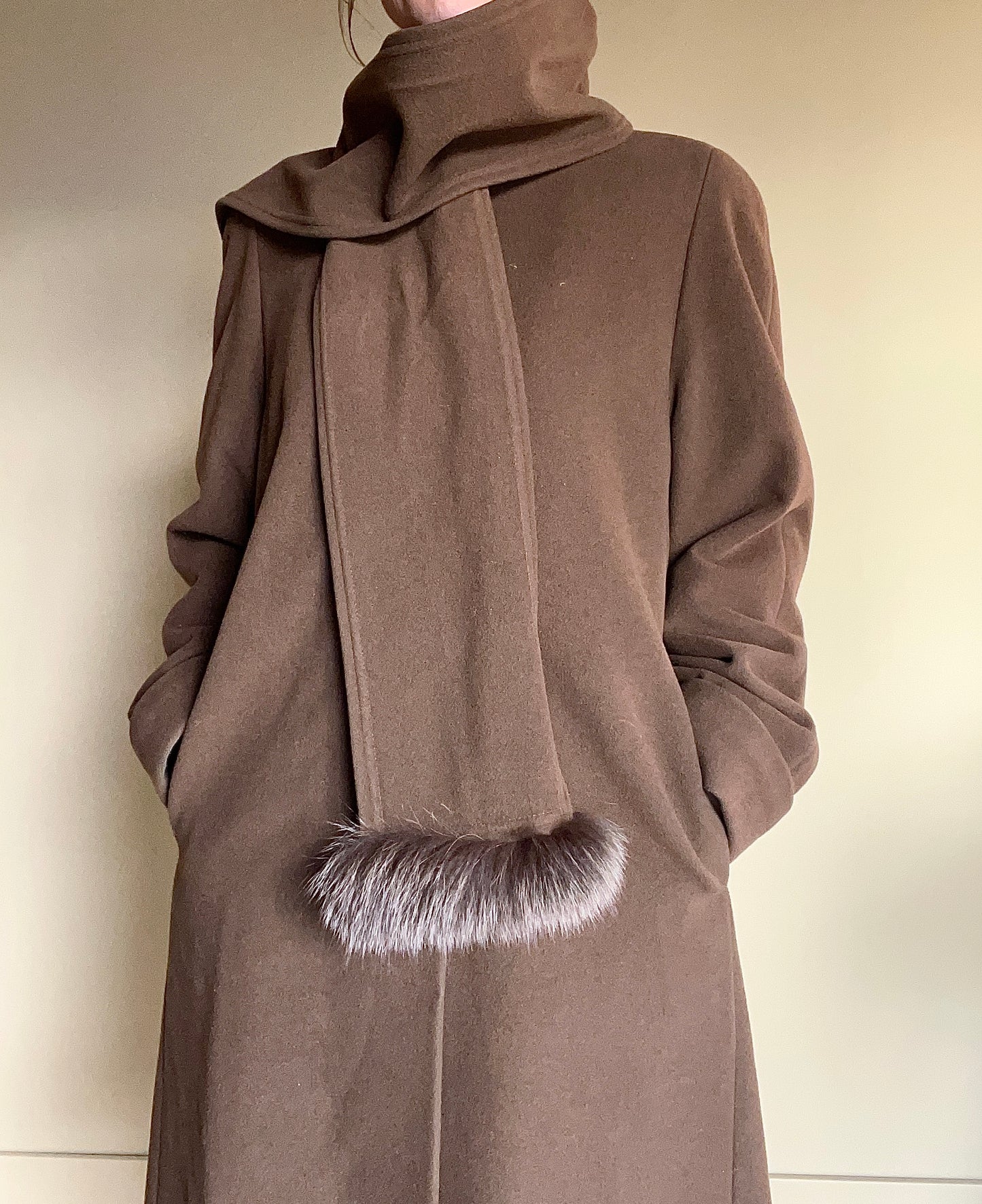 Vintage kappa i ull/cashmere