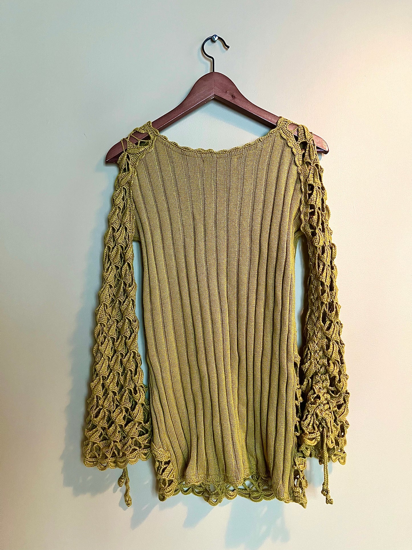 Vintage hålvirkad tröja