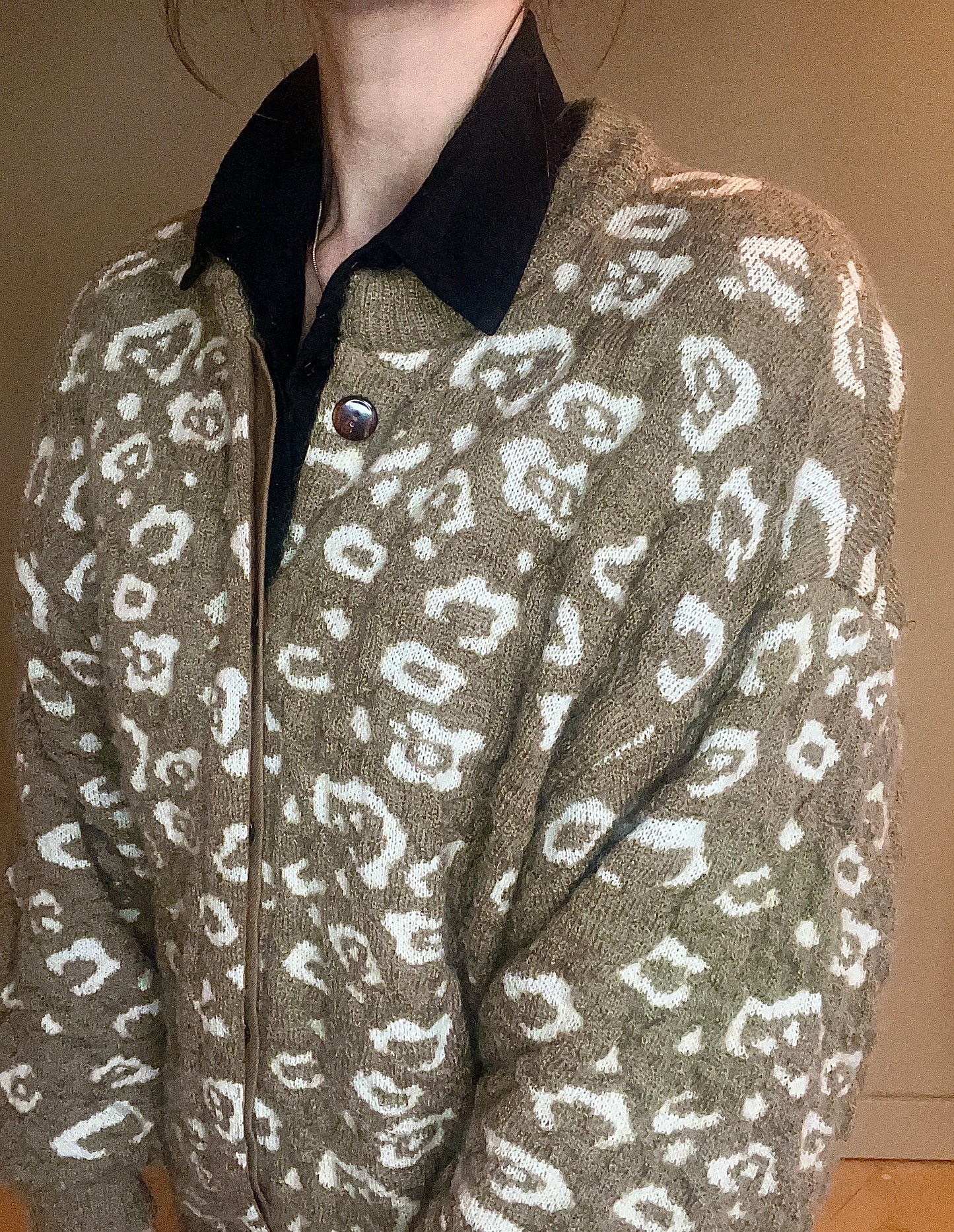 Vintage bomberjacka i mohair & ull