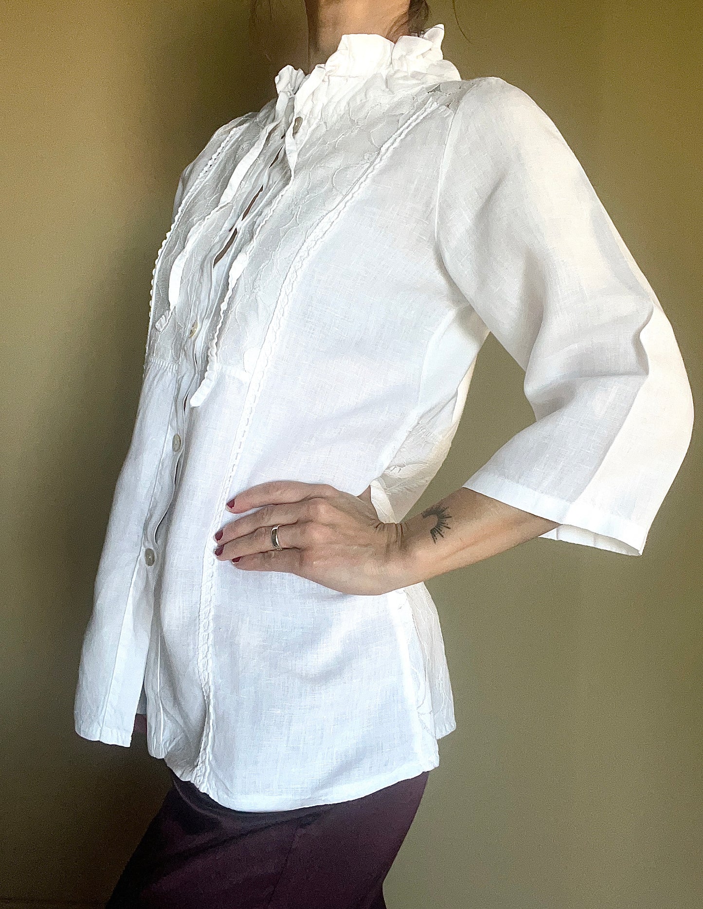Vintageblus/skjorta 100% linne