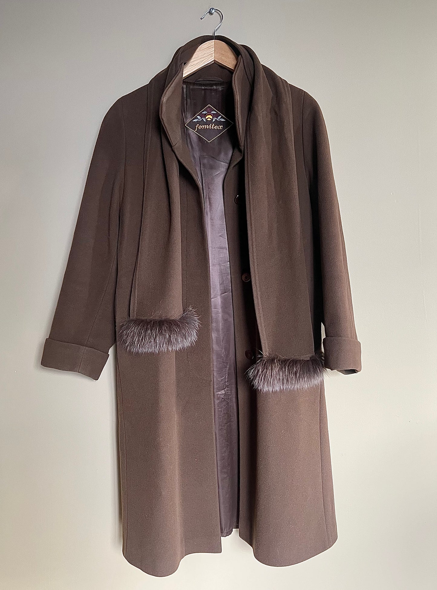 Vintage kappa i ull/cashmere