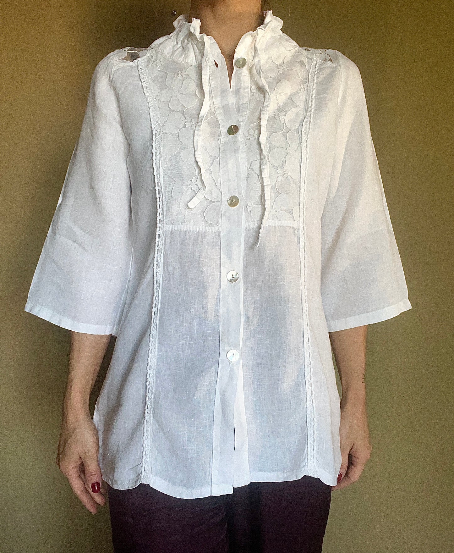 Vintageblus/skjorta 100% linne