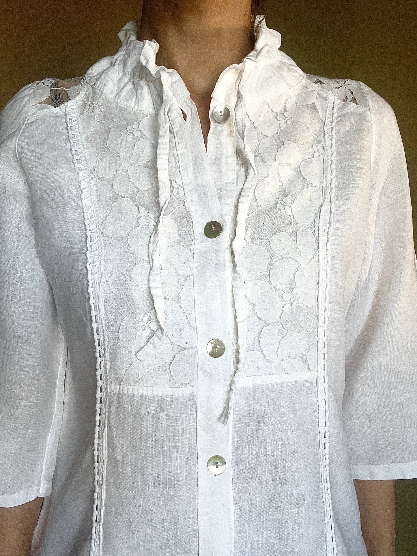 Vintageblus/skjorta 100% linne
