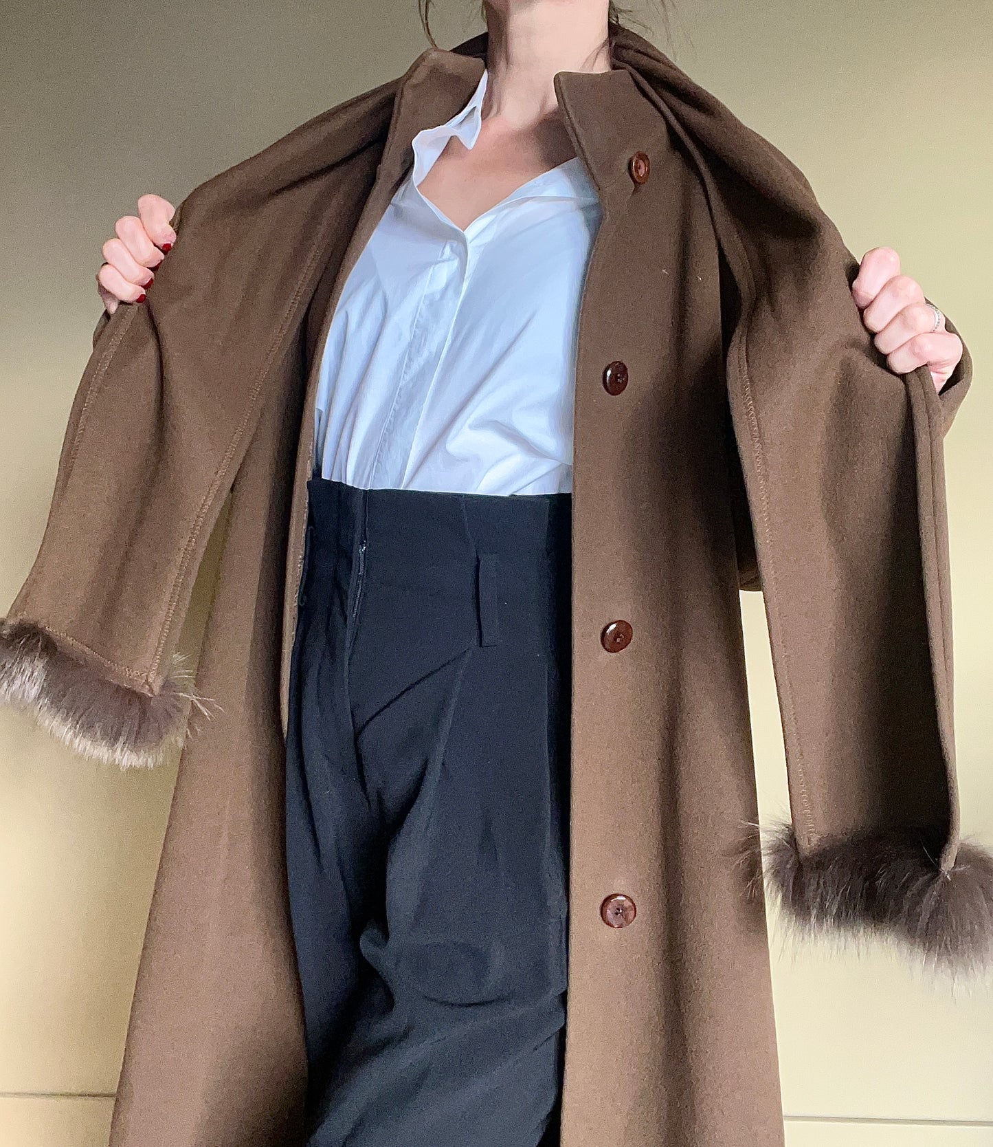 Vintage kappa i ull/cashmere