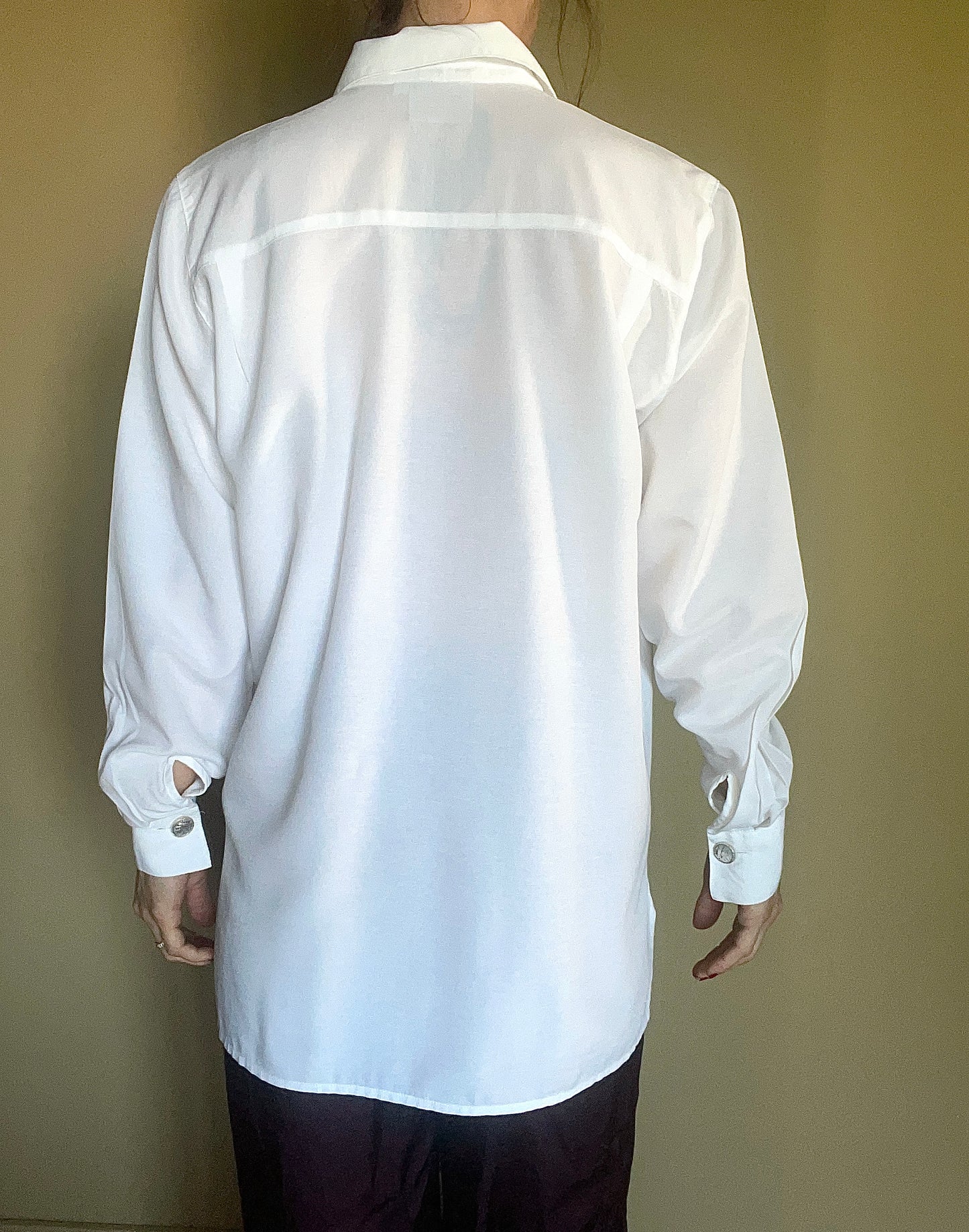 Fransk vintageblus med spetskrage
