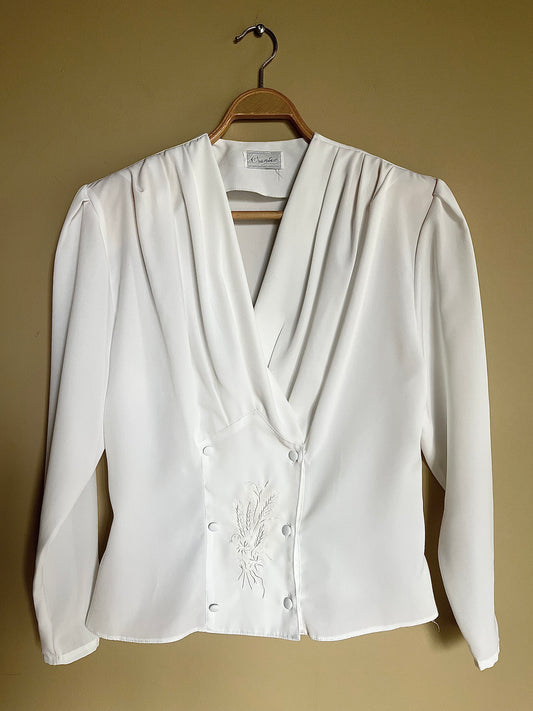 Dubbelknäppt vintageblus