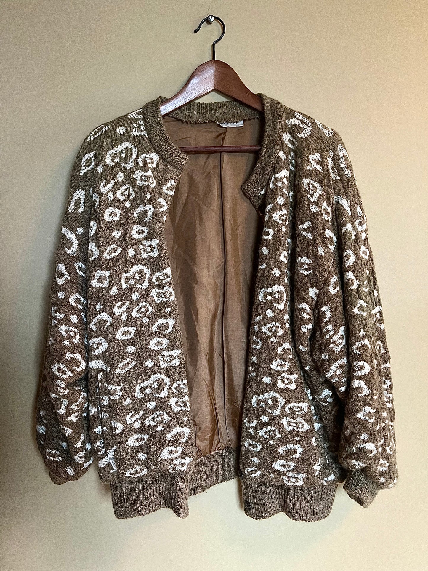 Vintage bomberjacka i mohair & ull