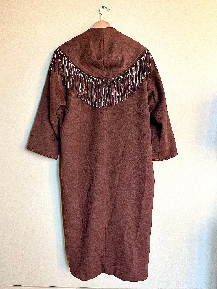 Vintage kappa med mockafransar