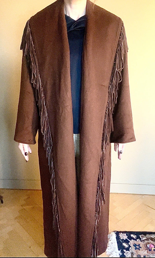 Vintage kappa med mockafransar