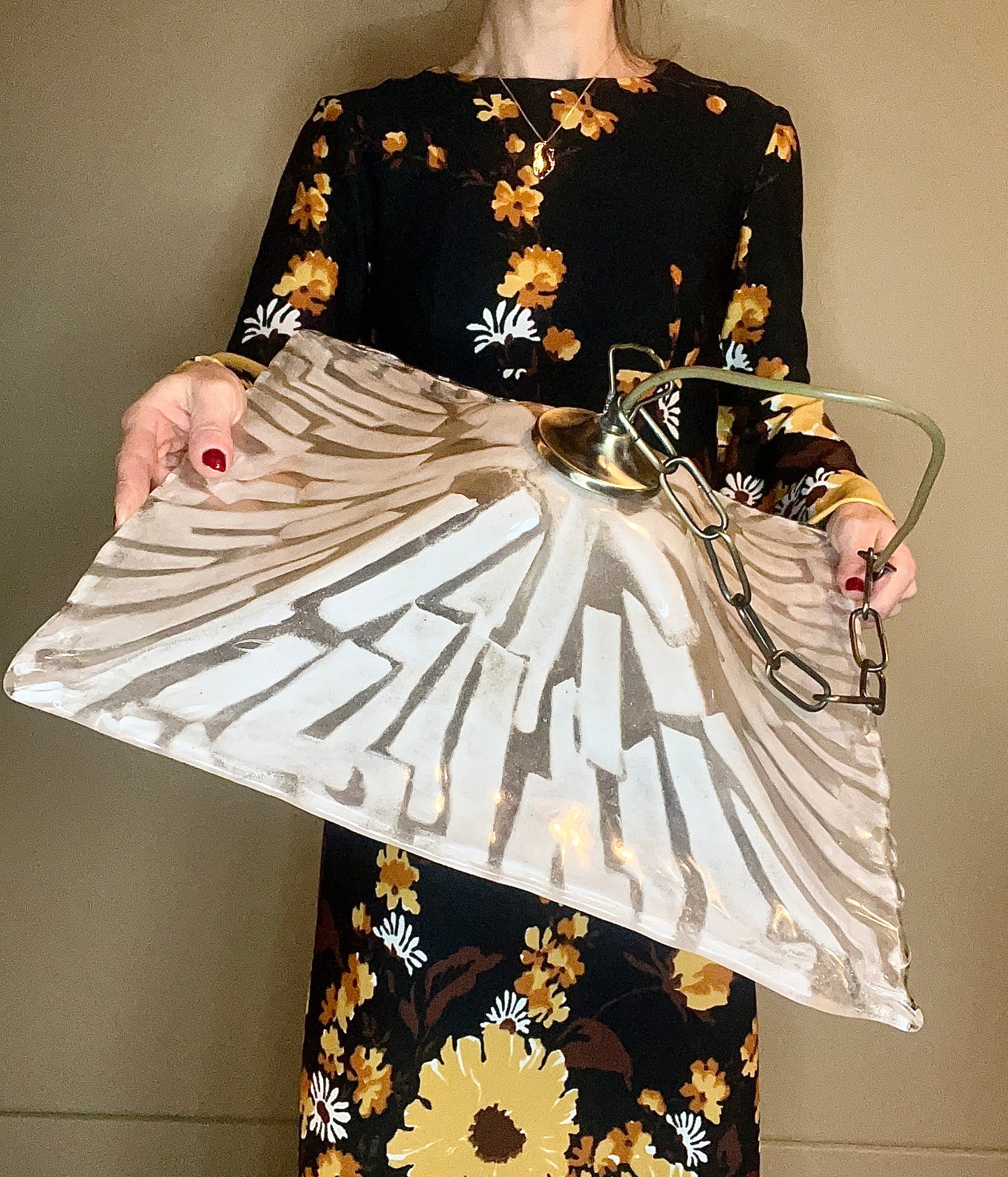 Taklampa glas Italien