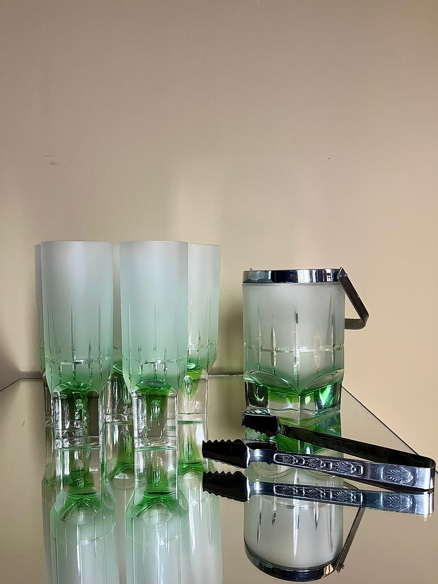 Vintage coctailservis med ishink frostat