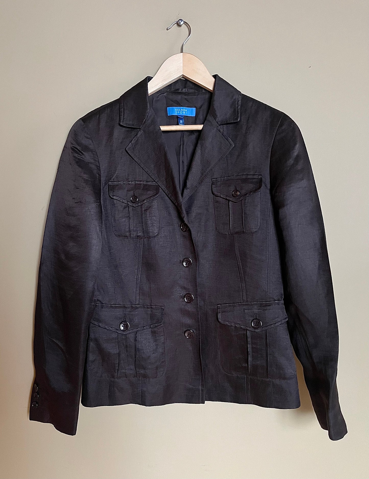 Escada blus/kavaj i linne & siden