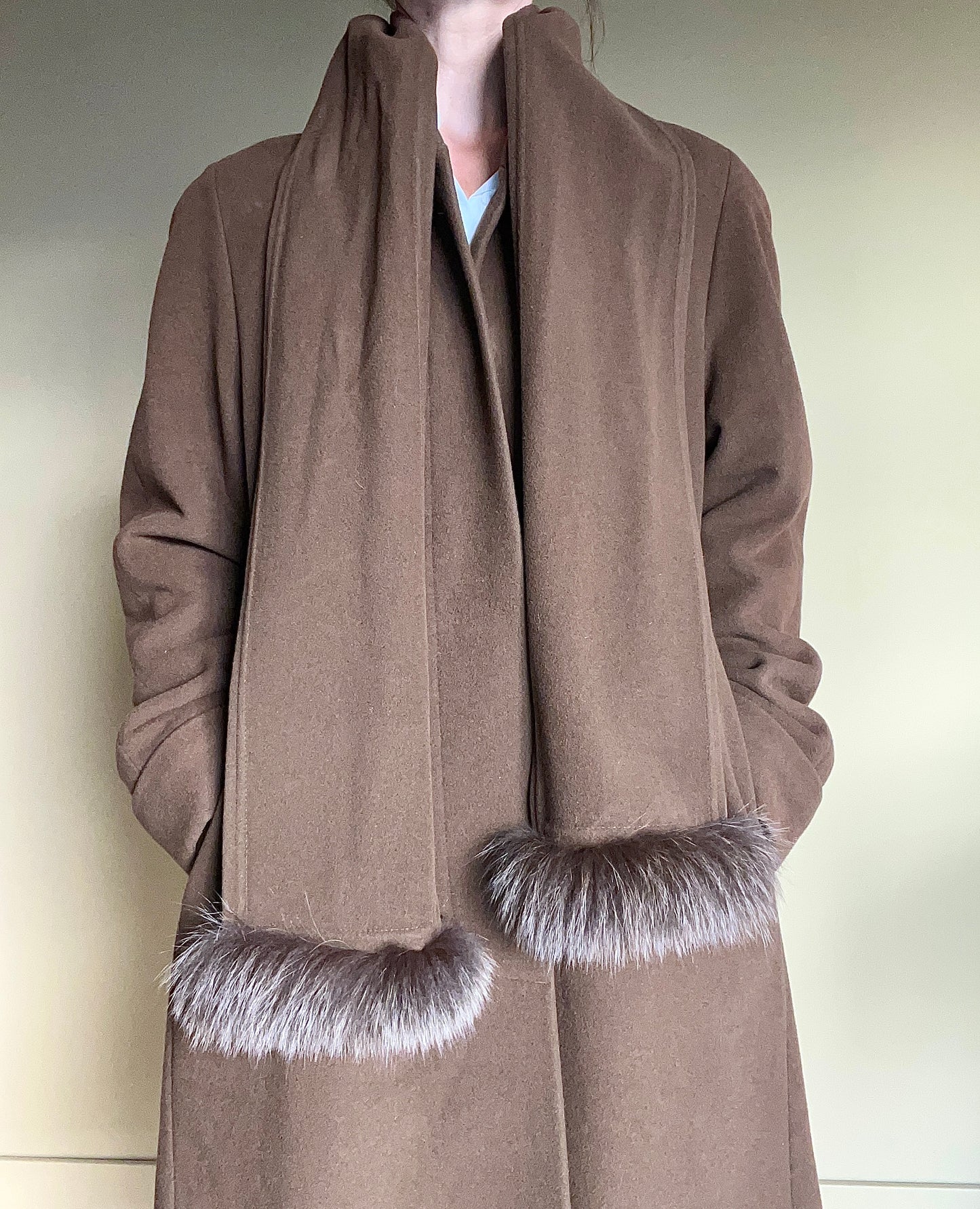 Vintage kappa i ull/cashmere