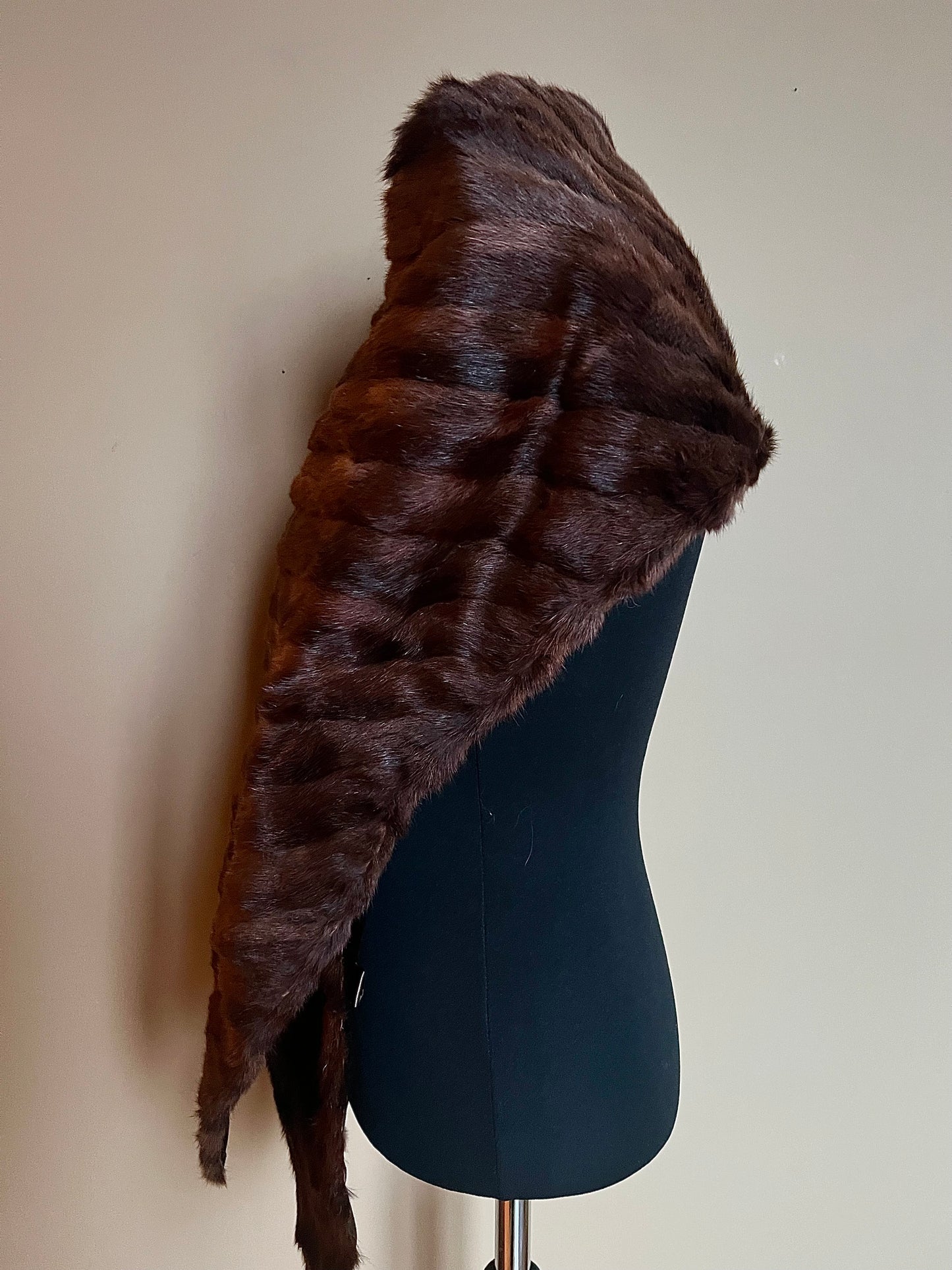 Vintage pälsstola av mink