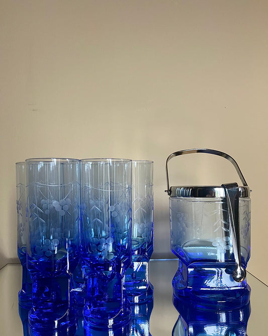 Vintage coctailservis med ishink