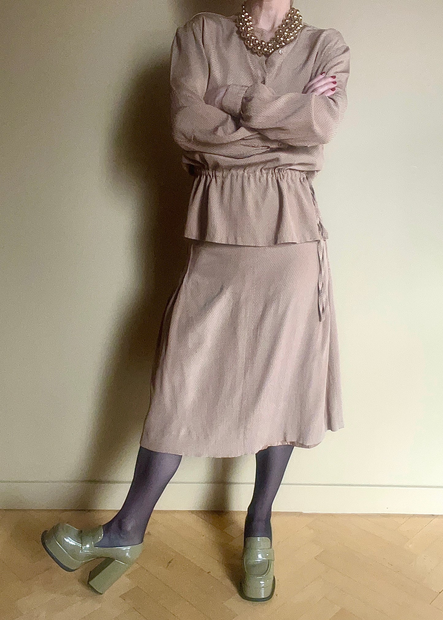 Laura Biagiotti vintage set 100% silke