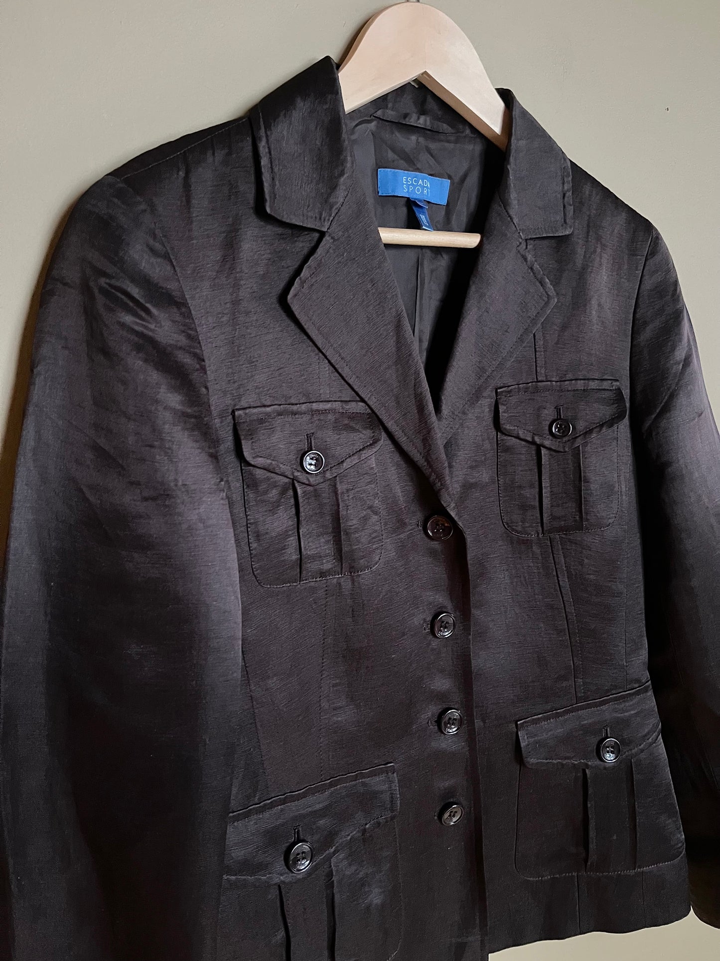 Escada blus/kavaj i linne & siden