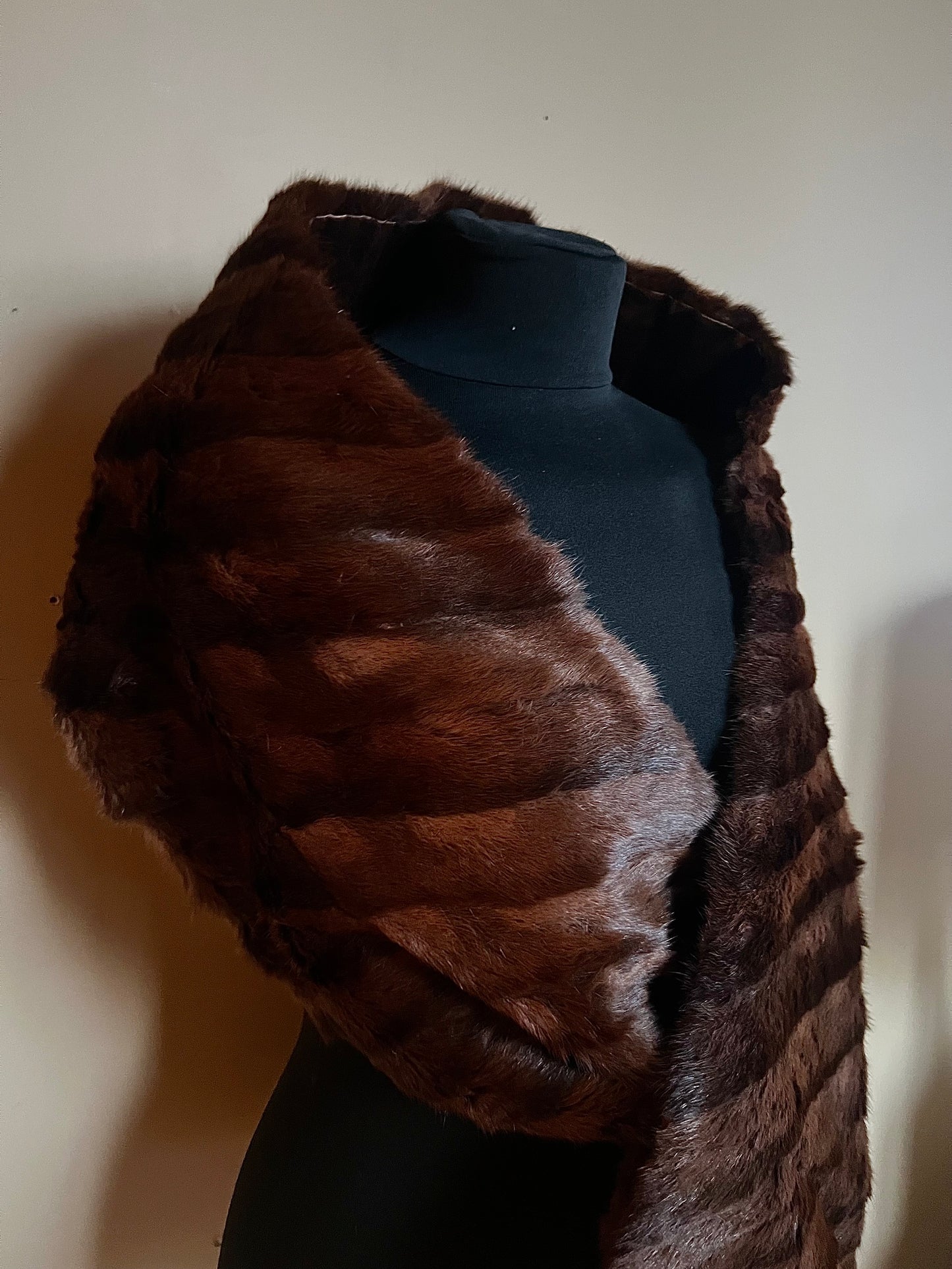 Vintage pälsstola av mink