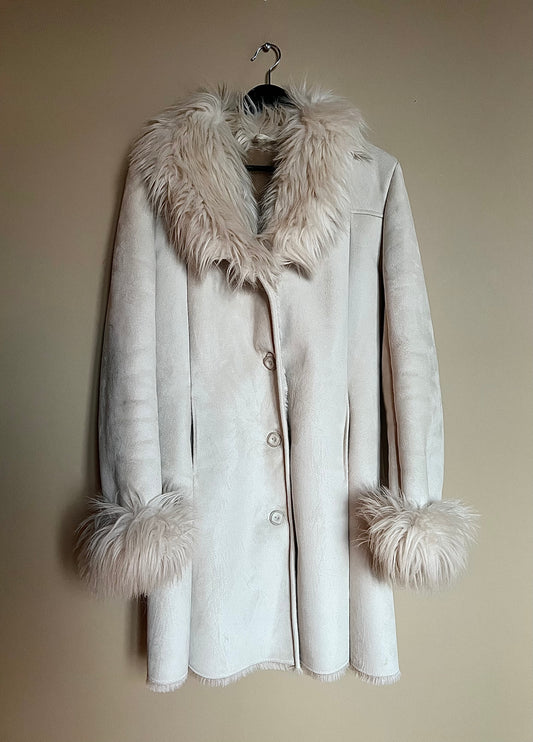 Vintagekappa med fuskpäls