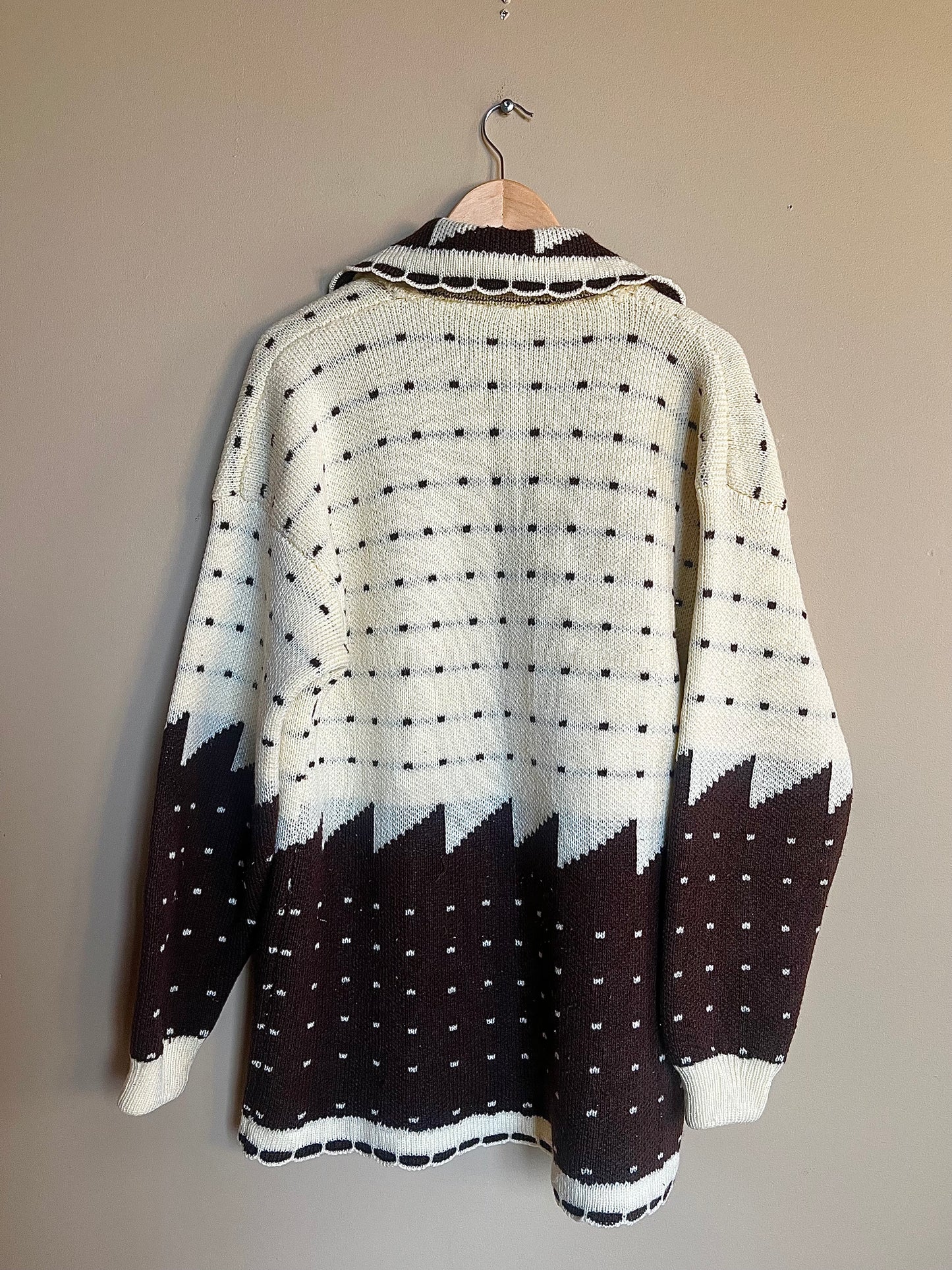 Vintage stickad ullkofta