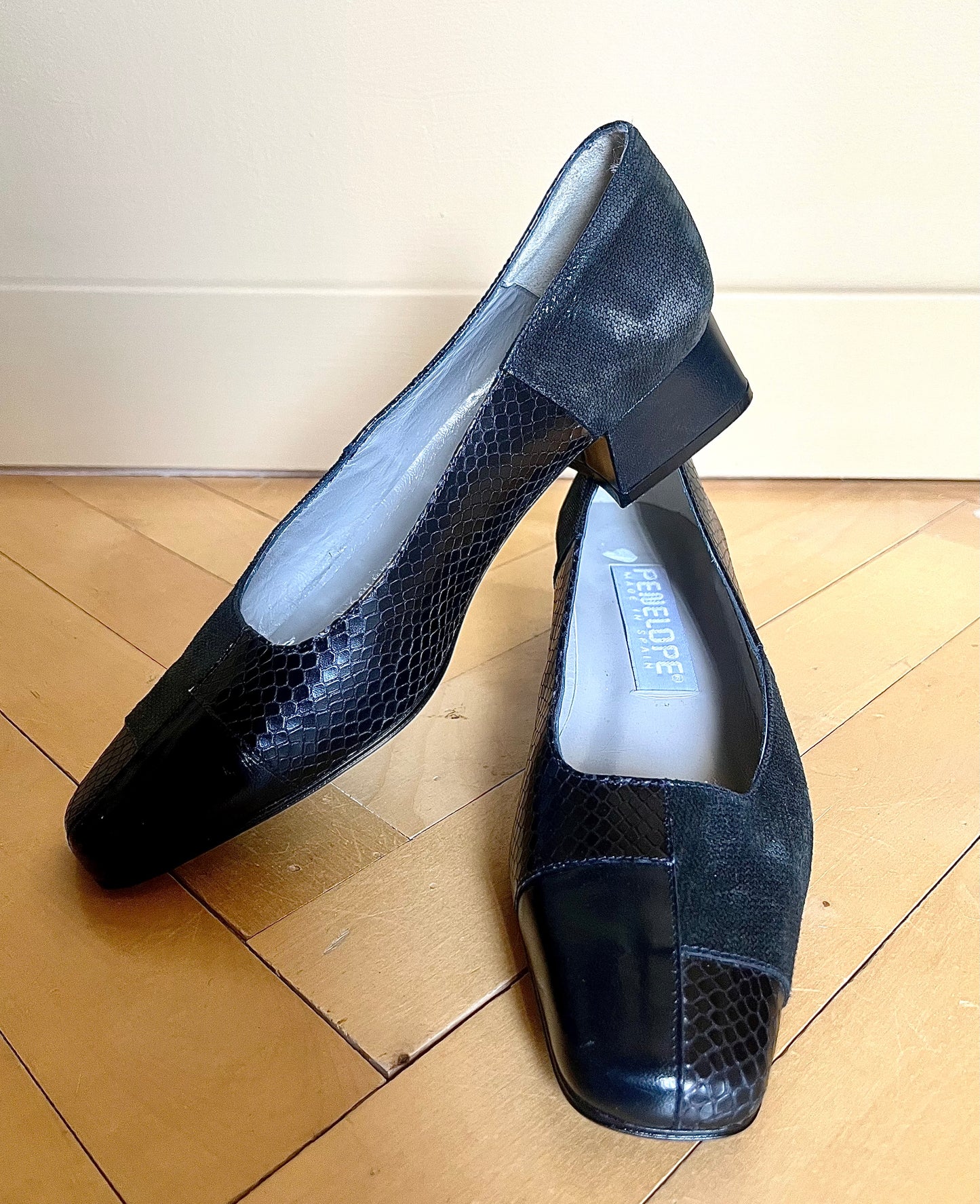 Vintage ballerinaskor med klack