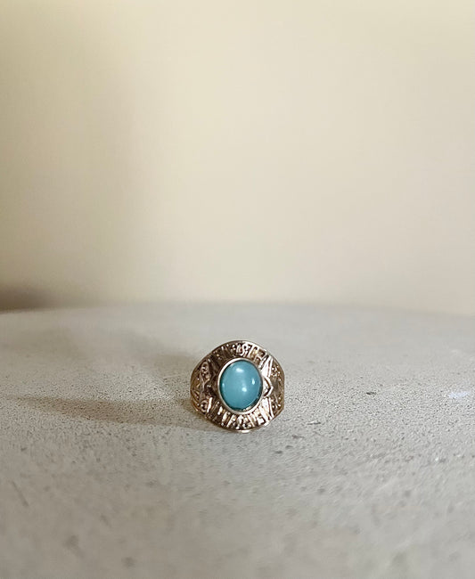 Ring med turkos