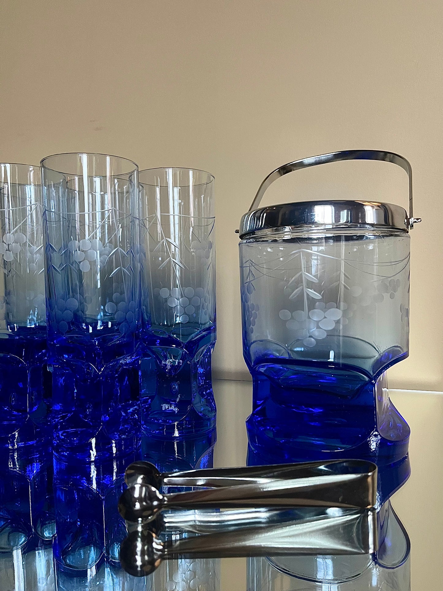 Vintage coctailservis med ishink