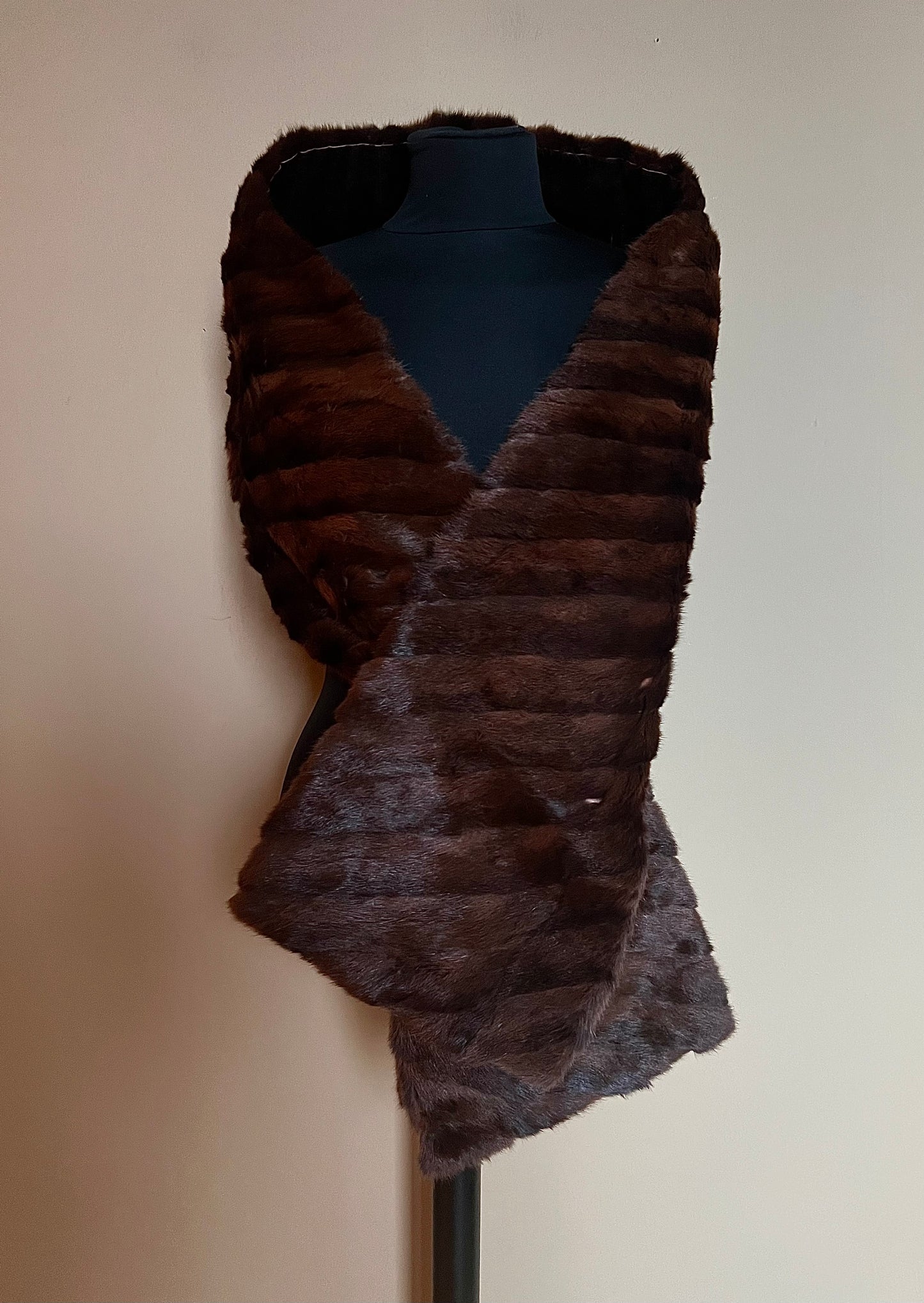 Vintage pälsstola av mink