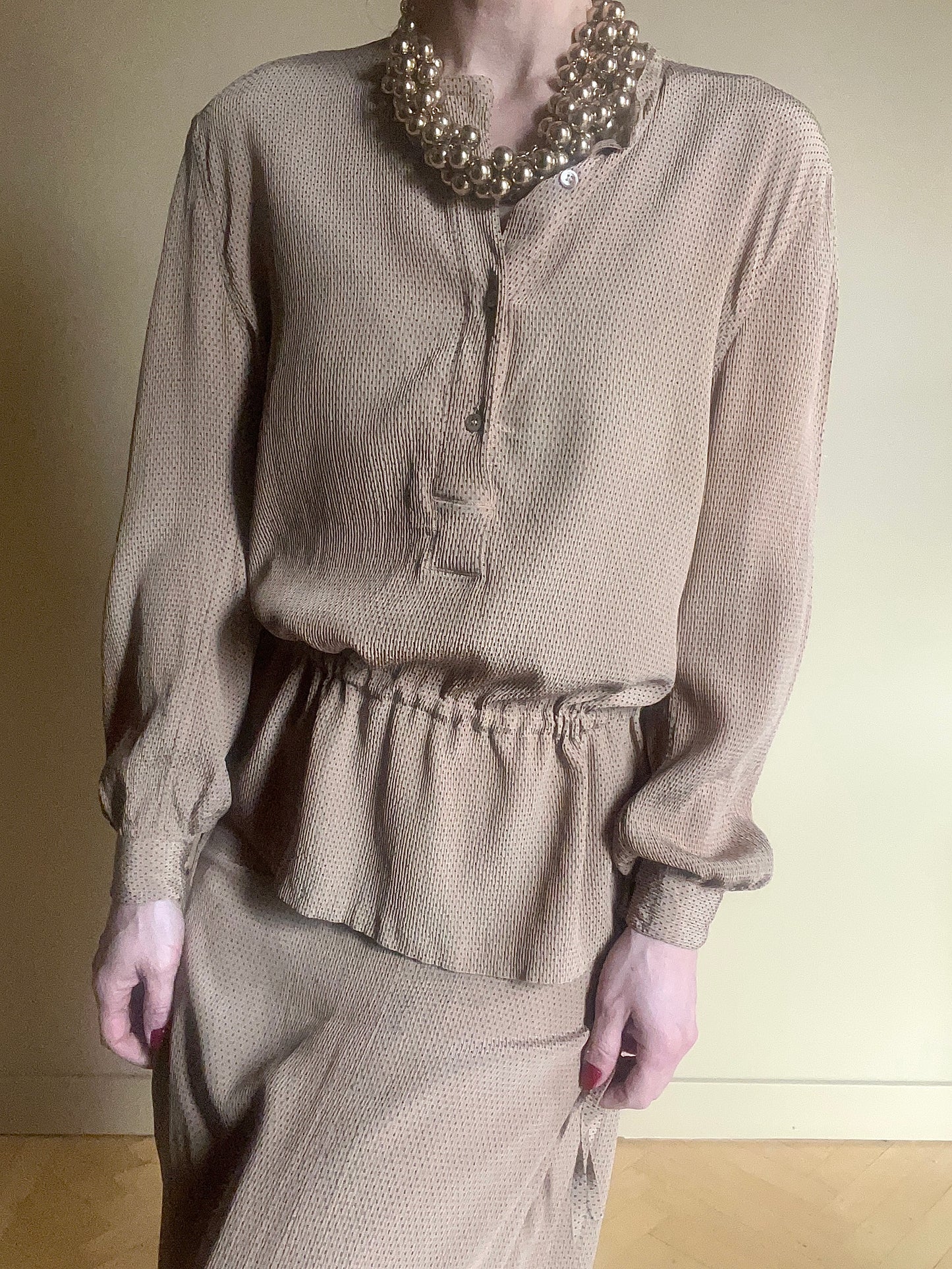 Laura Biagiotti vintage set 100% silke