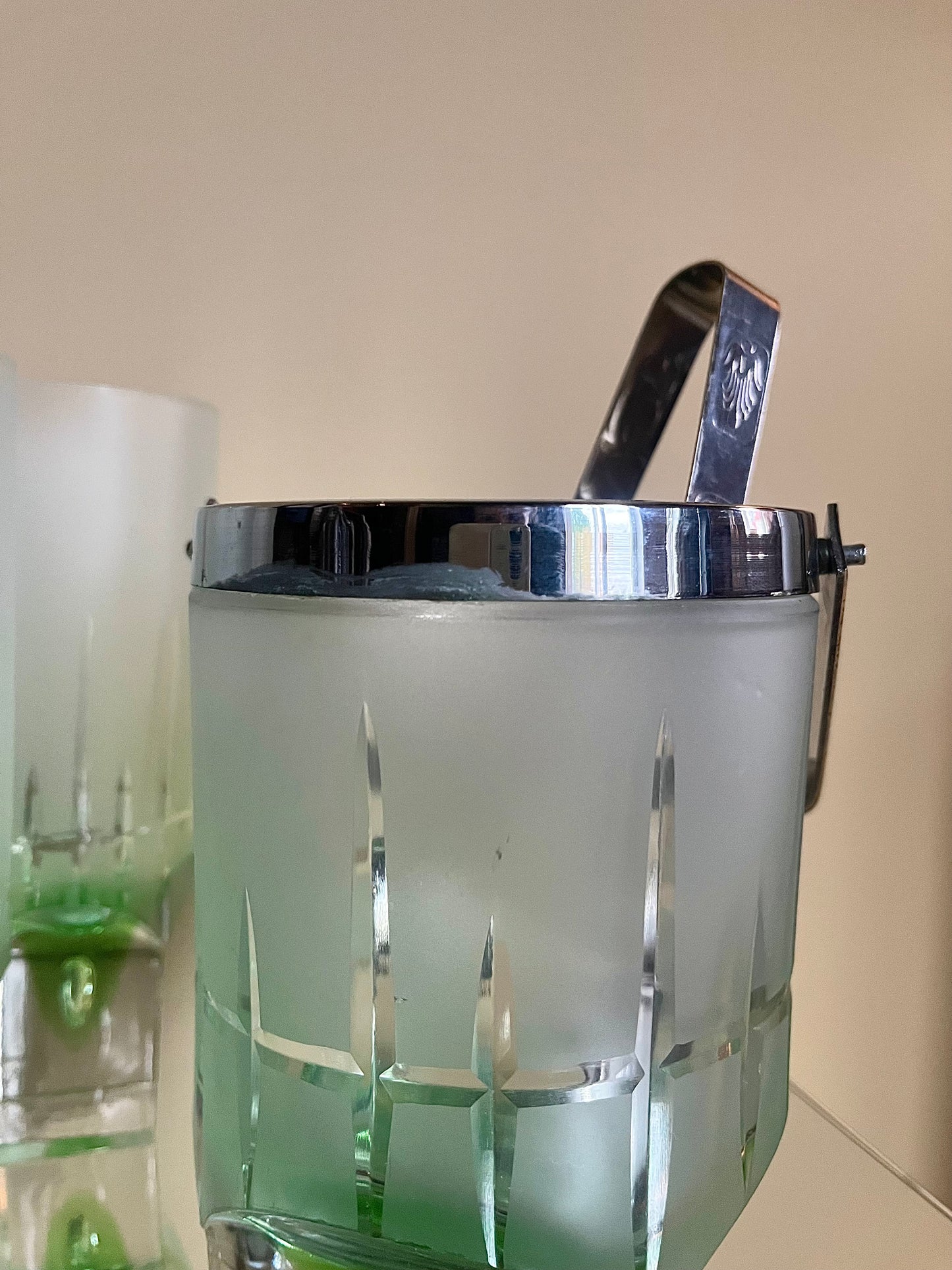 Vintage coctailservis med ishink frostat