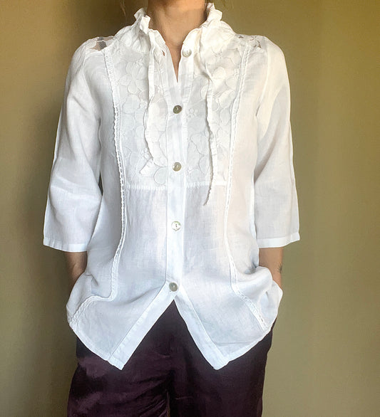 Vintageblus/skjorta 100% linne