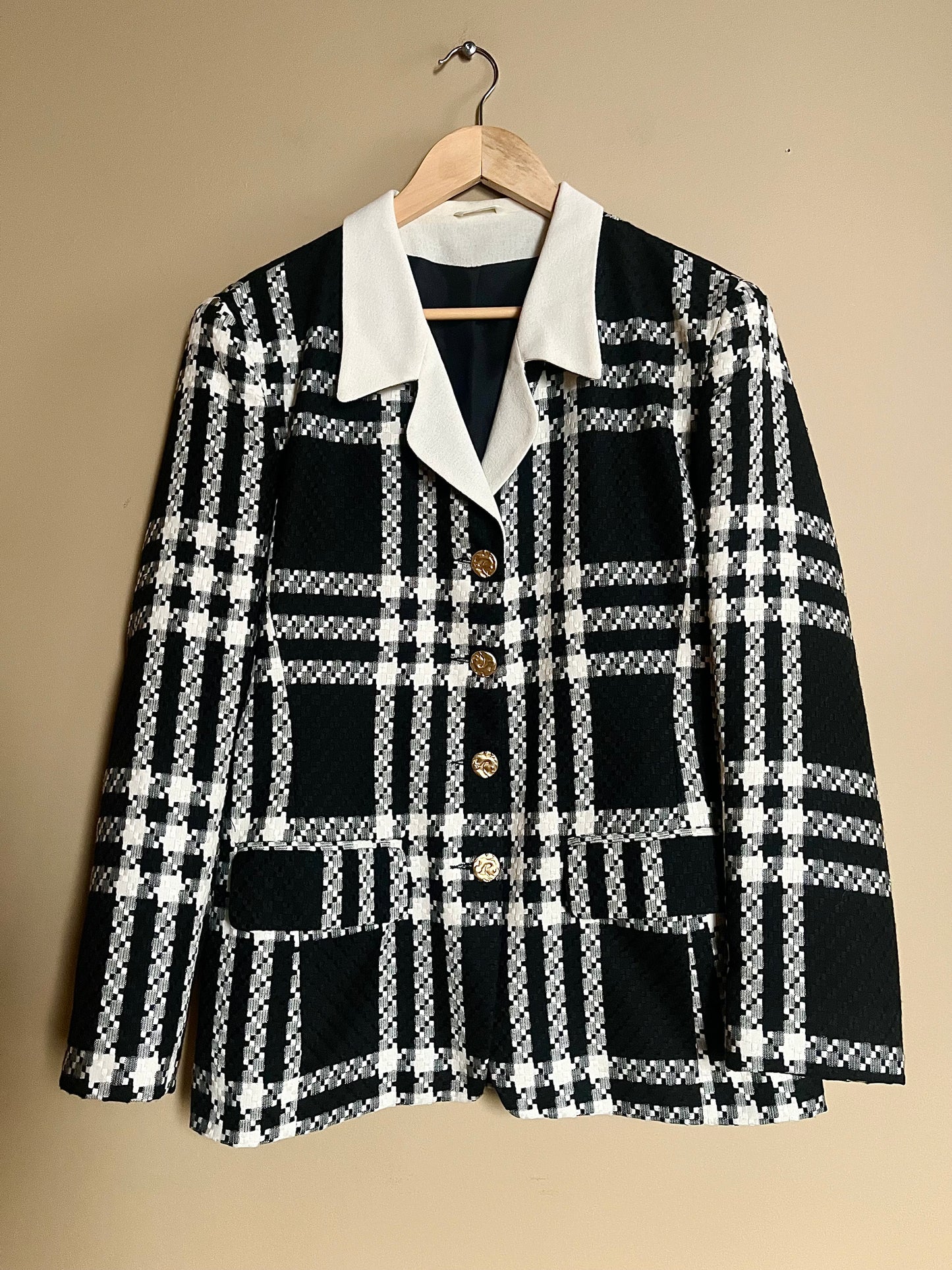 Svartvit kavaj 1980-tal