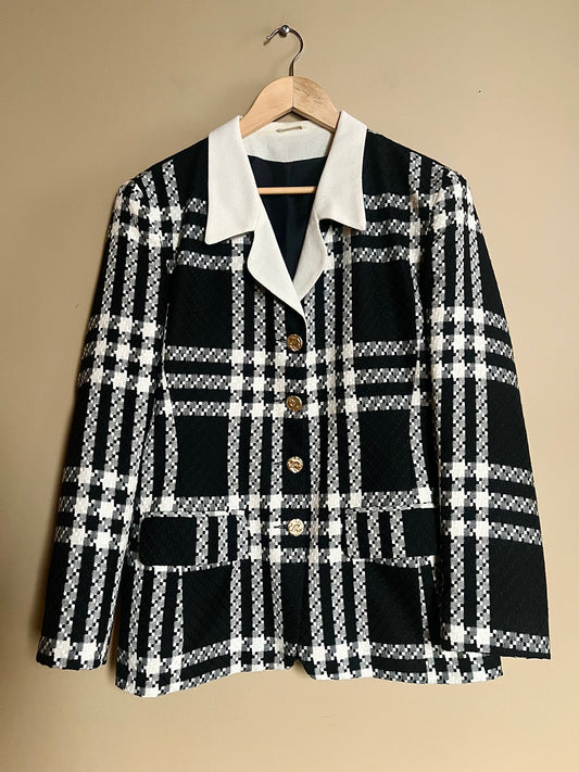 Svartvit kavaj 1980-tal