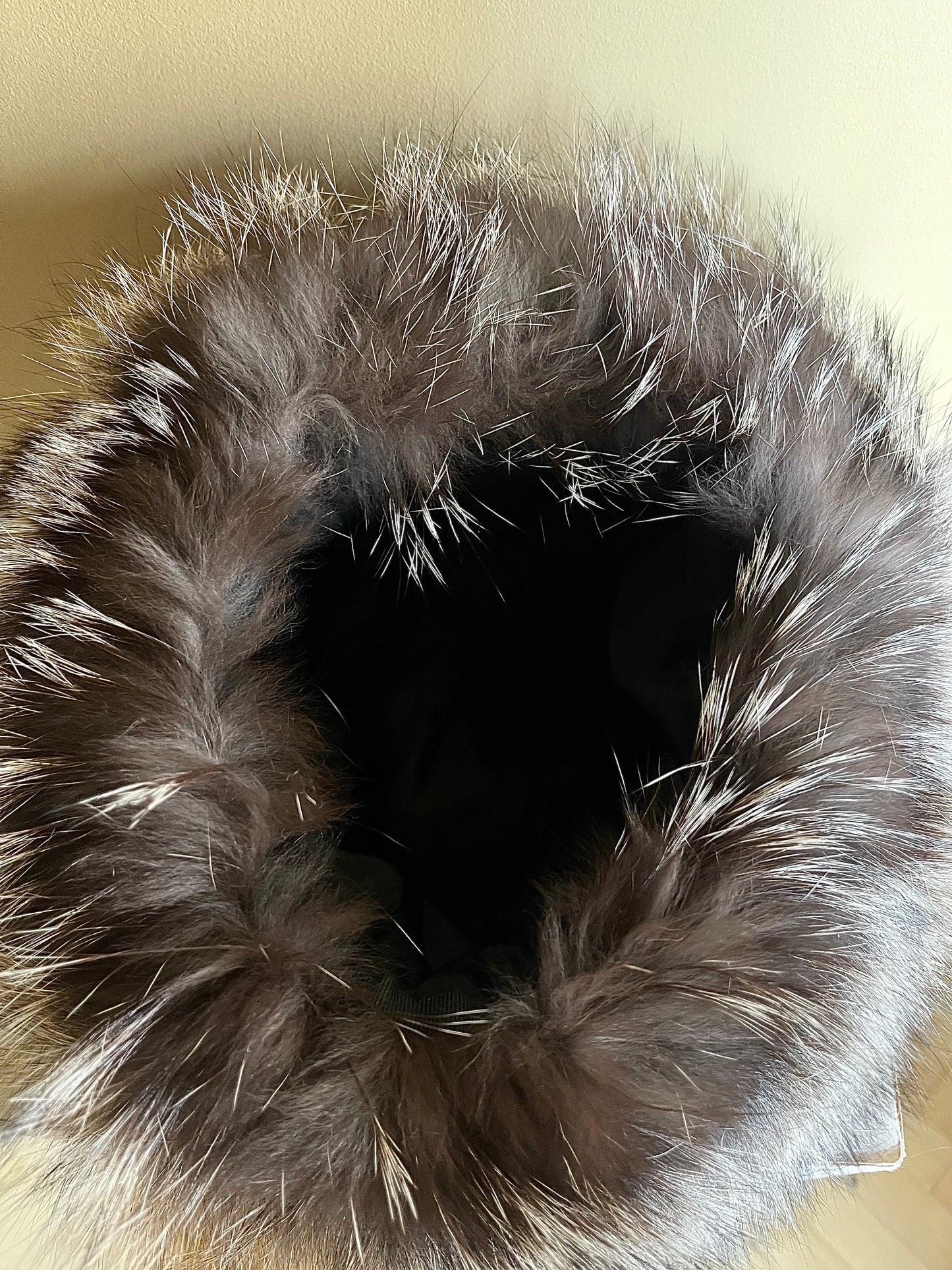 Vintage pälsmössa med skinn